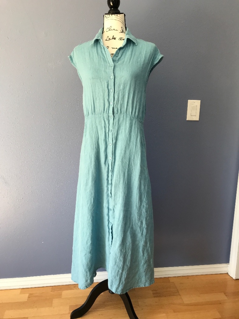 Linen Brave+True Blue Sundress size XS
